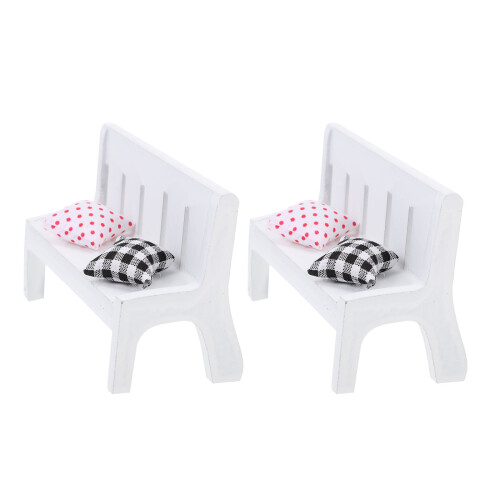 4Ensembles Mini Banc En Bois Pour Décor Maison 1