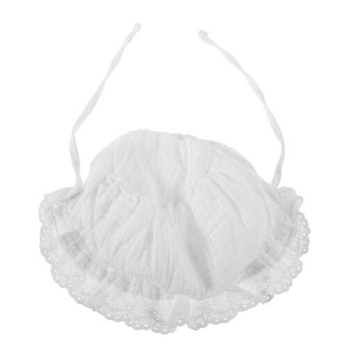 3Pièces Chapeaux Bébé Blancs Style Princesse Protection Solaire 1