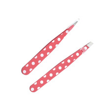 2Pièces Pince À Épiler Sourcils Acier Inoxydable Rose Portable