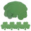 200Pièces Décorations Trèfles En Vert Pour St Patrick Fête DIY 2