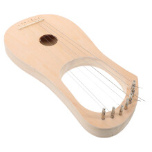 5Pièces Kit Lyre Harpe Bois Clair 7 Cordes DIY Outils Accordage