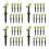40Pièces Tee De Golf Vert Pièce+tpr Angle Précis Pour Débutants 8