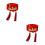 2Pièces Colliers Chinois Rouges Pour Chats, Décoratif 3