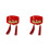 2Pièces Colliers Chinois Rouges Pour Chats, Décoratif 7