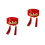 2Pièces Colliers Chinois Rouges Pour Chats, Décoratif 4