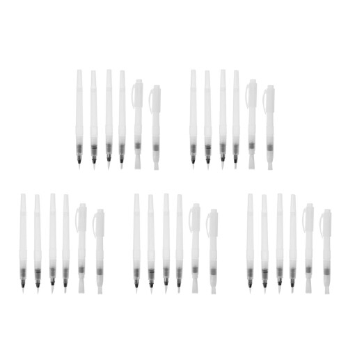 30Pièces Stylos Pinceaux Aquarelle Transparents Pour 2