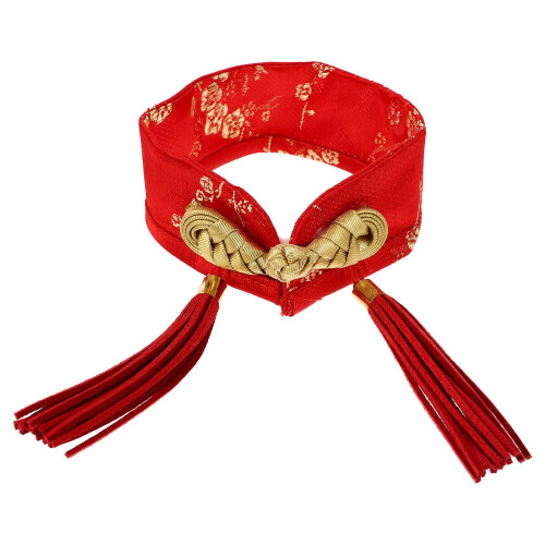 2Pièces Colliers Chinois Rouges Pour Chats, Décoratif 1