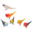 24Pièces Jouets Perroquets Plastique Multicolores Décor Enfants 2