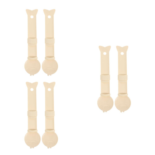 6Pièces Cuillères À Pour Chats Beige En ABS Polyvalentes 2