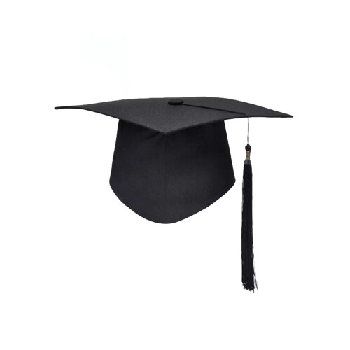 2Pcs Unisex Black Graduation Cap with Tassel Adjustable Fit 1