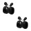 2Pièces Protection Auditive Construction Casque ABS Noir 9