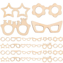 100 Pcs Unfinished Wooden Craft Kit For Kids Halloween Decoration