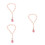 3Pièces Accessoires Intérieur Rose Alliage Perles Charm Étoile 5