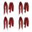 4Pièces Accessoires Pirate Femme Polyester Pour Halloween 4