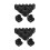 16Pièces Protections D'angles Pour De Guitare En Plastique Noir 4