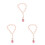 3Pièces Accessoires Intérieur Rose Alliage Perles Charm Étoile 7