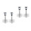 4Ensembles Ensemble Réparation Douche ABS Argent Résistant 5