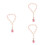3Pièces Accessoires Intérieur Rose Alliage Perles Charm Étoile 6
