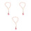 3Pièces Accessoires Intérieur Rose Alliage Perles Charm Étoile 8