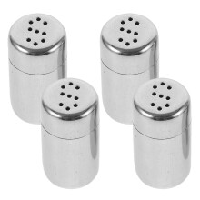 12Stk Metall Gewürzstreuer Mini Camping Shaker Für Salz Pfeffer Silber