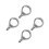 8Pièces Support Clignotant Aluminium Monture Fourche Argent 5