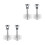 4Ensembles Ensemble Réparation Douche ABS Argent Résistant 6