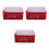 3Pièces Boîtes Saint-Valentin Métalliques Rouge Rangement 5