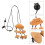 3Pièces Accessoires Suspendus Nuage Bois Clair Relaxant 10