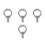 8Pièces Support Clignotant Aluminium Monture Fourche Argent 6