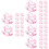 144Pièces Décor Rose À Bascule Pour Baby Shower 8
