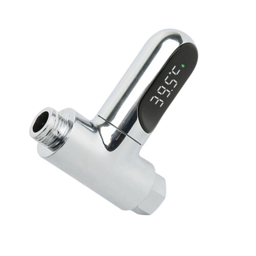 3Pièces Thermomètre De Douche LED Argenté Pile Durable Précis 2