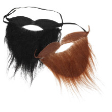 8Pièces Barbes Et Moustaches Costume Polyester Couleurs Mix
