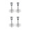 4Ensembles Ensemble Réparation Douche ABS Argent Résistant 9