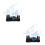 2Pièces Décoration Aquarium Anémones Silicone Aspect Naturel 8