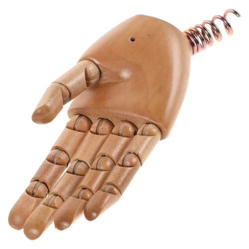 5Pièces Modèles Main Articulée Bois Pour Art 2