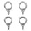8Pièces Support Clignotant Aluminium Monture Fourche Argent 4