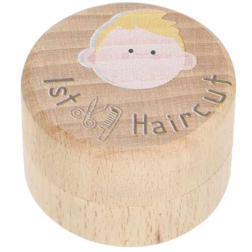 3Pièces Boîte Bois Pour Conserver Premier Haircut Bébé