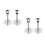 4Ensembles Ensemble Réparation Douche ABS Argent Résistant 8