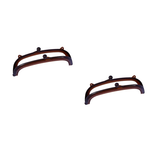 2Pièces Cadre Sac À Main Plastique Café Avec Sécurisé 2