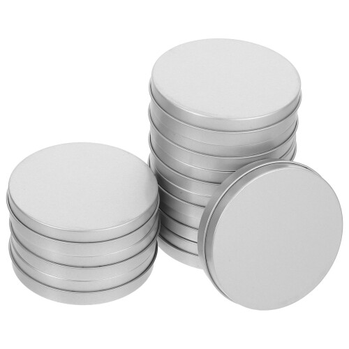 20Pièces Boîte Ronde Résistante Pour Bonbons, Biscuits Argentée 2