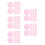 175Pièces Films Autocollants Rose Pet Pour Correction Décor 9