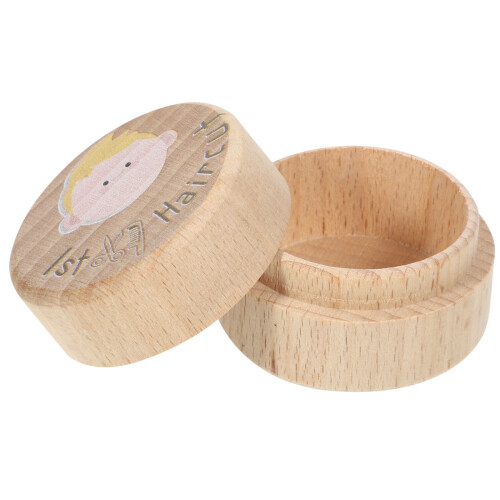 3Pièces Boîte Bois Pour Conserver Premier Haircut Bébé 2