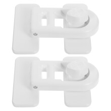 4Pcs White Fridge Child Lock Plastic Pinch-Free Design for Kid Safety