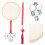 2St Draagbare Handtrommel Met Canvas, DIY Schilderij En Dansaccessoire 11