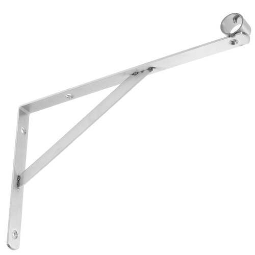 3Stk Multifunktionale Gardinenrohrhalter Wandmontage Silber 1