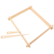 1Set Handgemachter Webrahmen Holz Beige Vielseitiges Bastelset