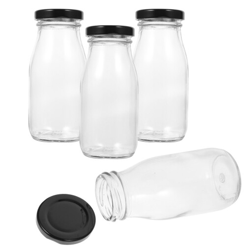 16Stk Mit Deckel, Wiederverwendbare Lagerflasche Klar 1