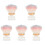 5Stk Make-Up Pinselset Blush Puder Nail Dust ABS Robust Bunt 4