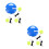 2Sets Anfänger Tennis Balltrainer Mit Kunststoffbasis Und Seil, 8