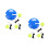 2Sets Anfänger Tennis Balltrainer Mit Kunststoffbasis Und Seil, 5